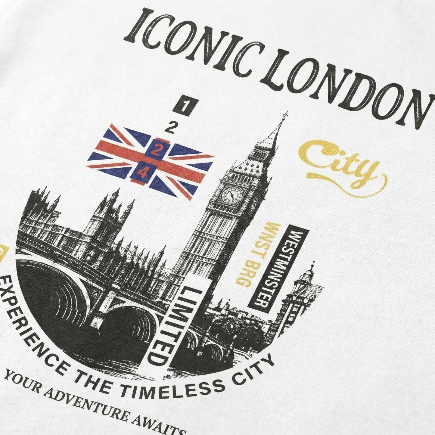 Iconic London Graphic T-Shirt Vintage Travel City Tee