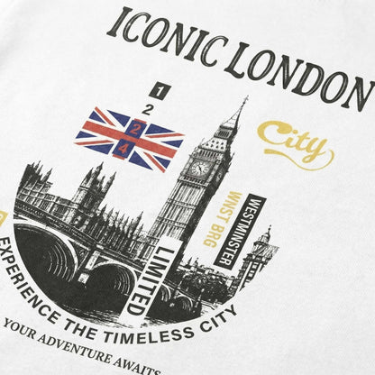 Iconic London Graphic T-Shirt Vintage Travel City Tee