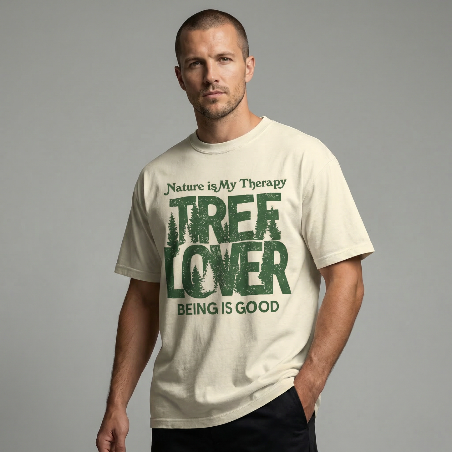 Nature Is My Therapy Tree Lover Graphic Tee