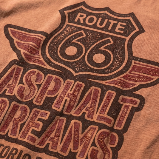 Route 66 Asphalt Dreams Vintage Graphic Tee