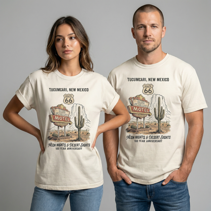Tucumcari Route 66 Vintage Tee – Blue Swallow Motel Graphic Shirt