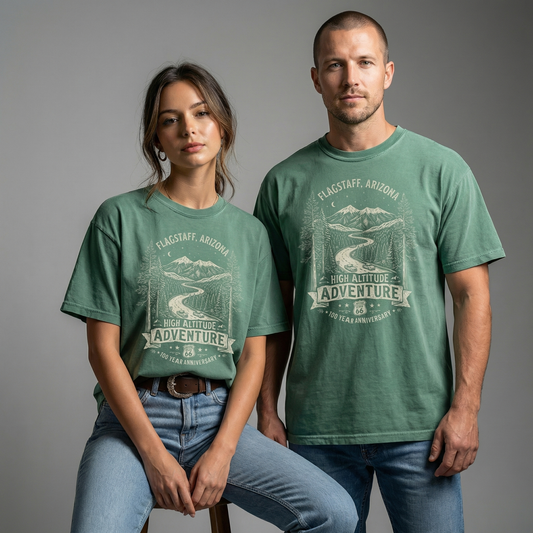 Flagstaff Route 66 Adventure Tee – High Altitude Mountain Graphic Shirt