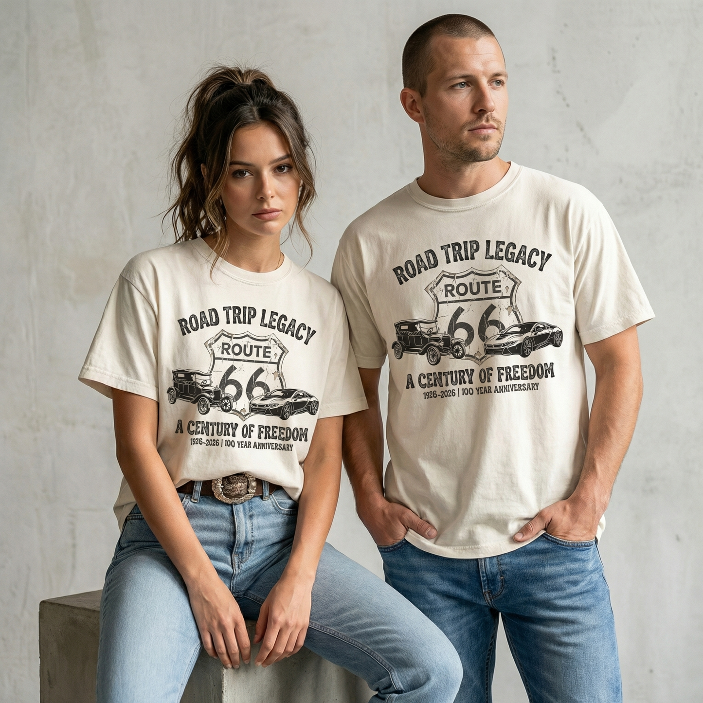 Route 66 Road Trip Legacy Graphic Tee Vintage Americana Shirt