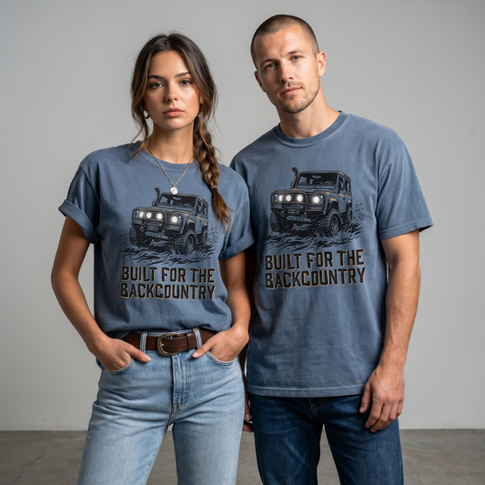 built for the backcountry off road graphic tee with rugged 4x4 vehicle design on comfort colors shirt being is good