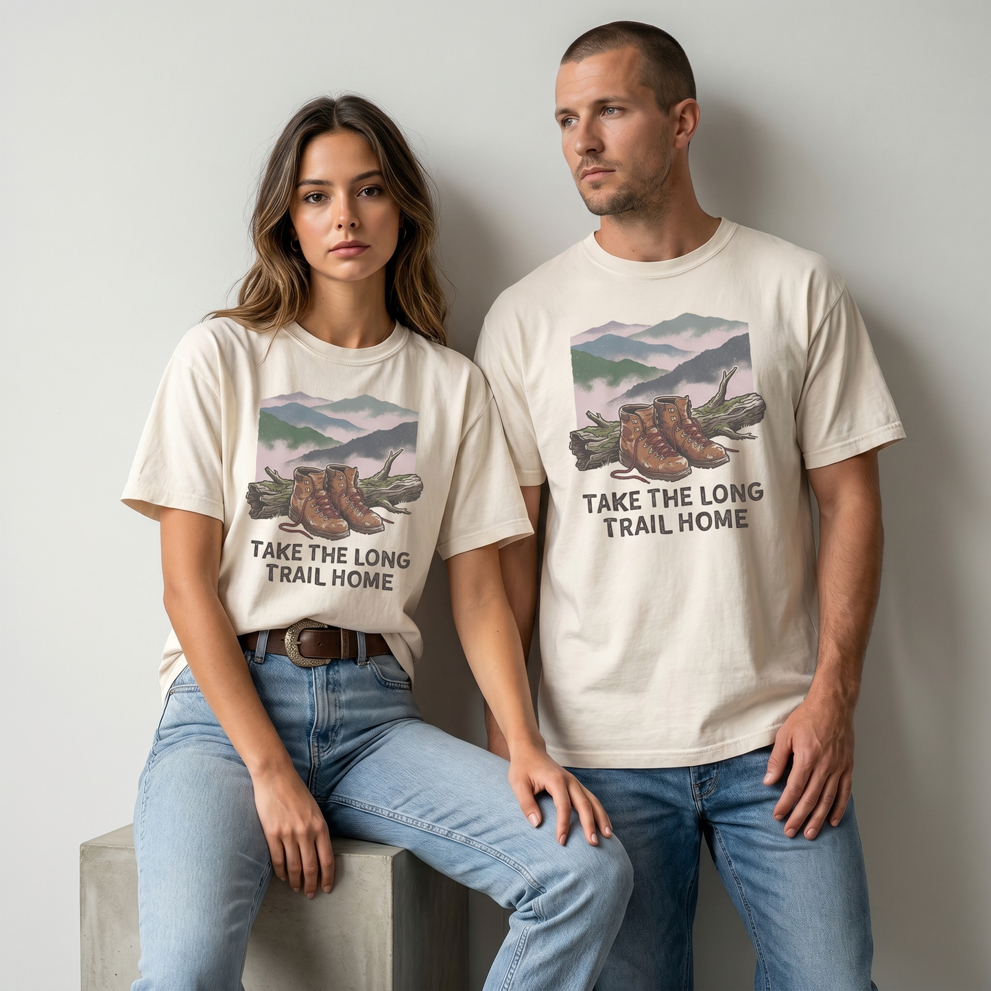 Take the Long Trail Home Comfort Colors Hiking Graphic Tee