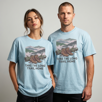 Take the Long Trail Home Comfort Colors Hiking Graphic Tee