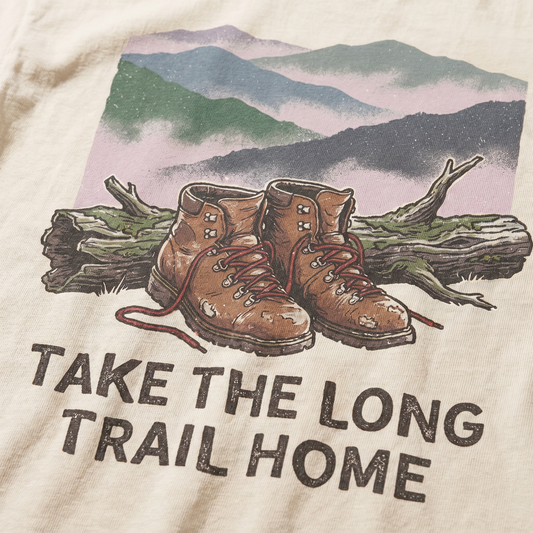 Take the Long Trail Home Comfort Colors Hiking Graphic Tee