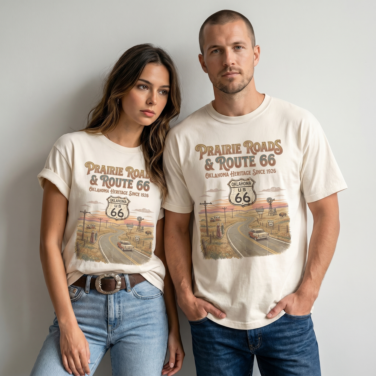 Prairie Roads Route 66 Oklahoma Tee