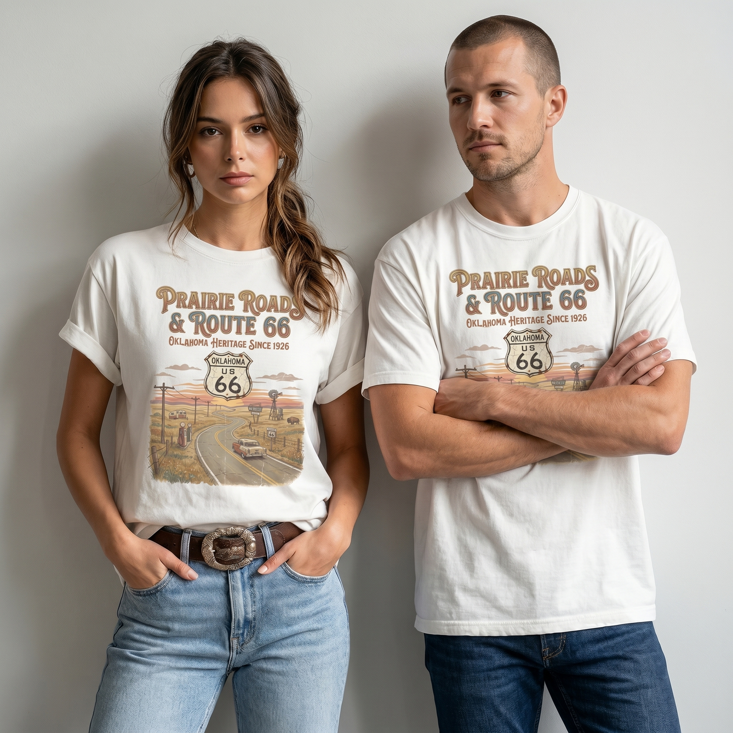Prairie Roads Route 66 Oklahoma Tee