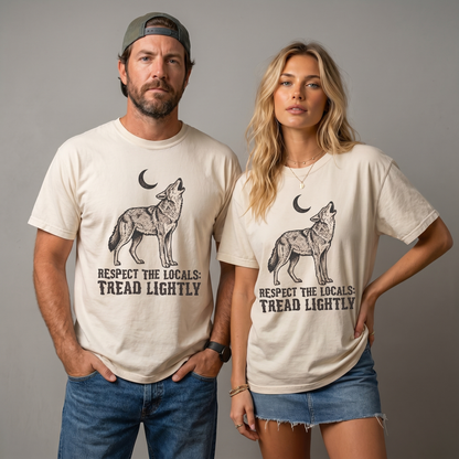 Respect The Locals Coyote Comfort Colors Graphic Tee