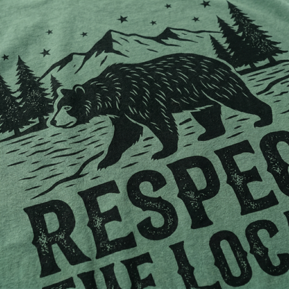 Respect The Locals Bear Comfort Colors Graphic Tee