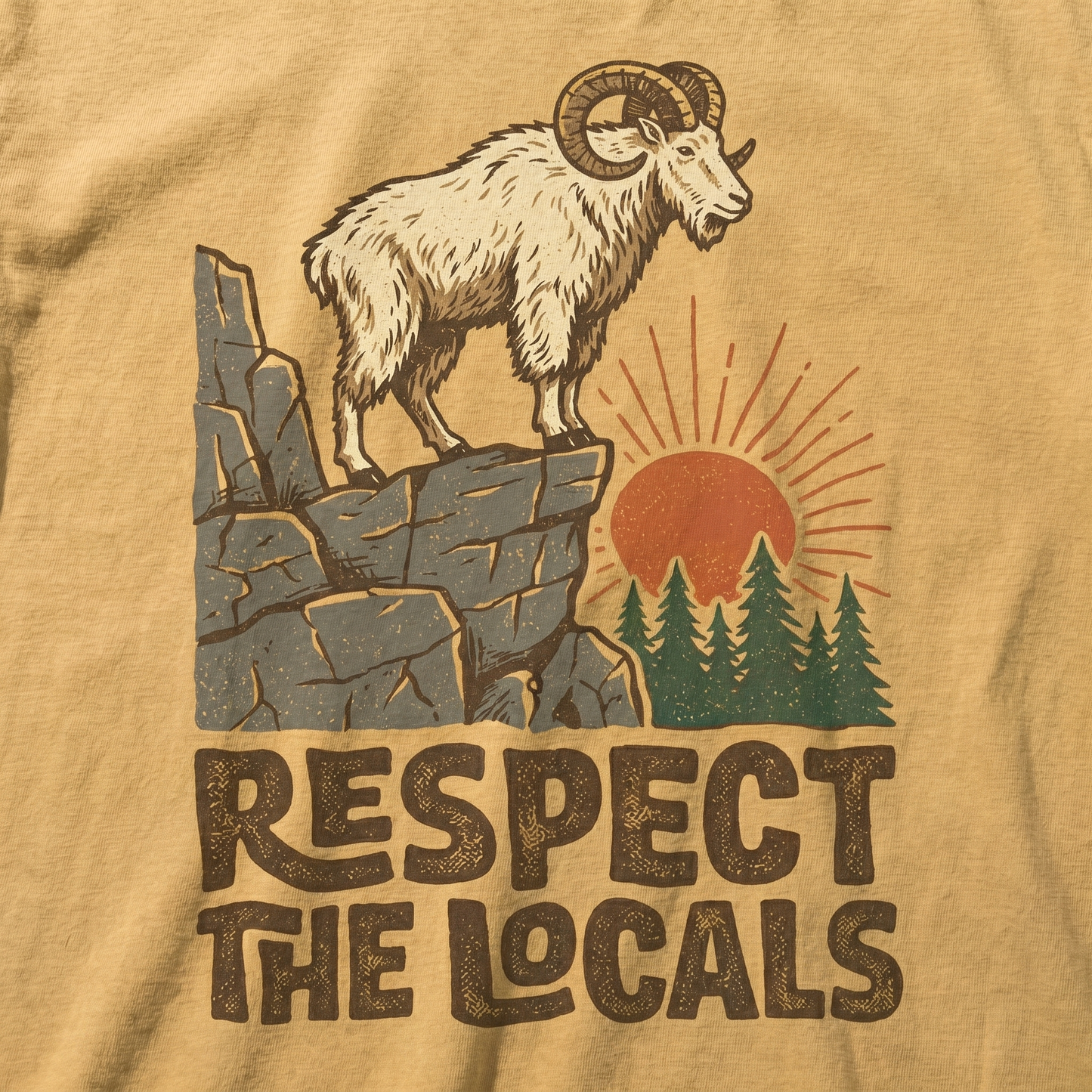 Respect The Locals Ram Comfort Colors Graphic Tee