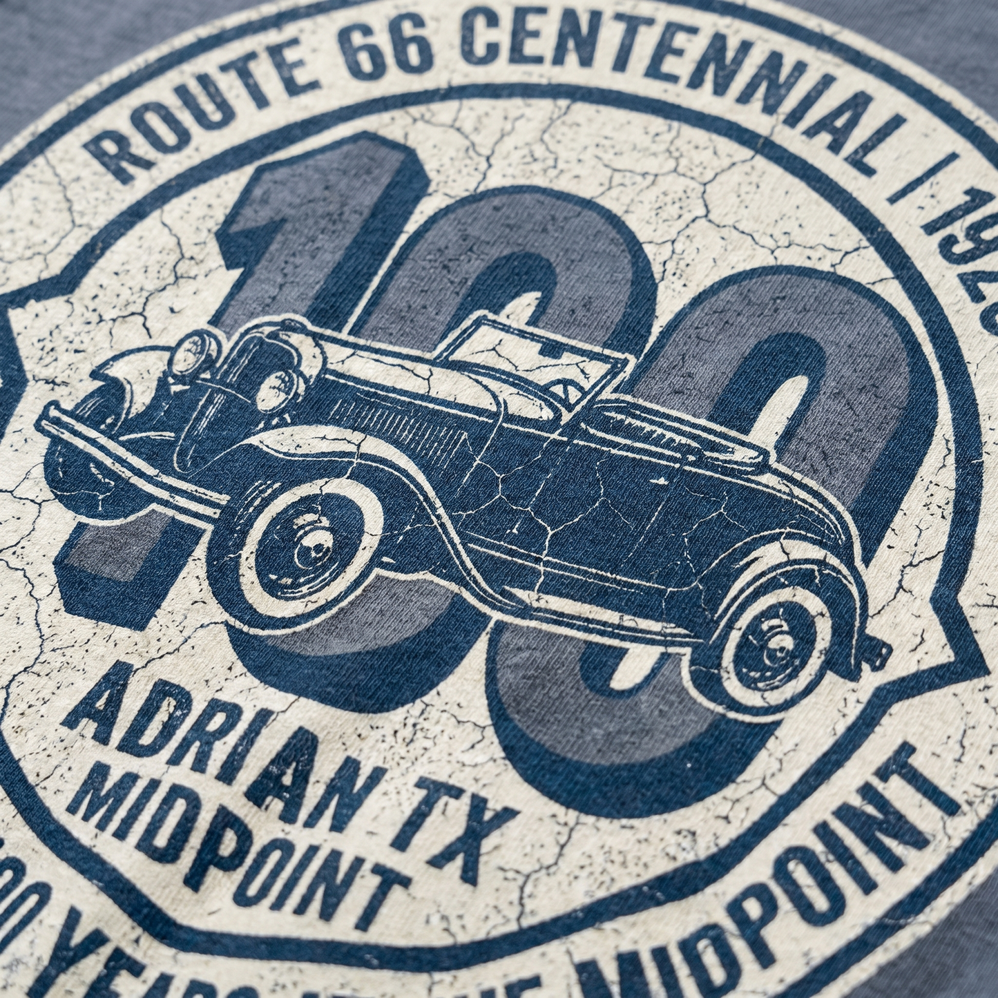 Route 66 Centennial 100 Years Comfort Colors Graphic Tee Adrian Texas Midpoint