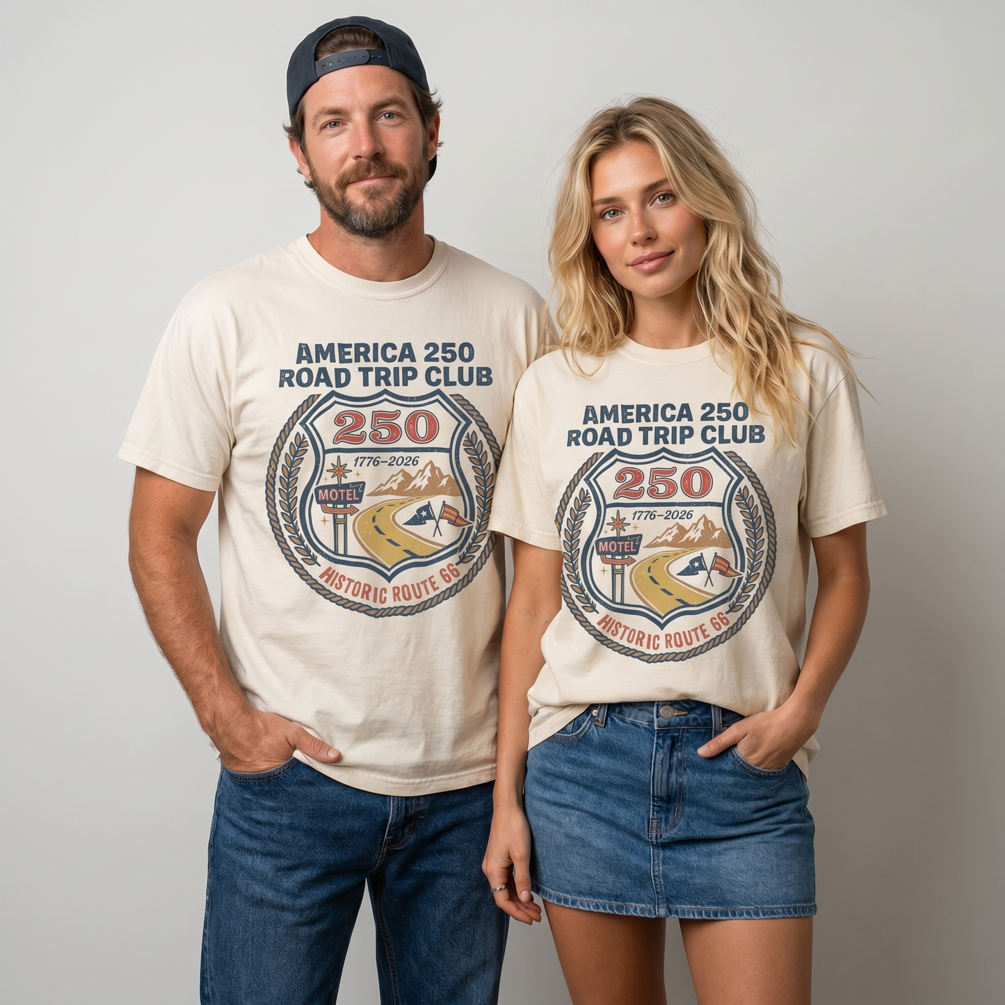 America 250 Road Trip Club Route 66 Graphic Tee