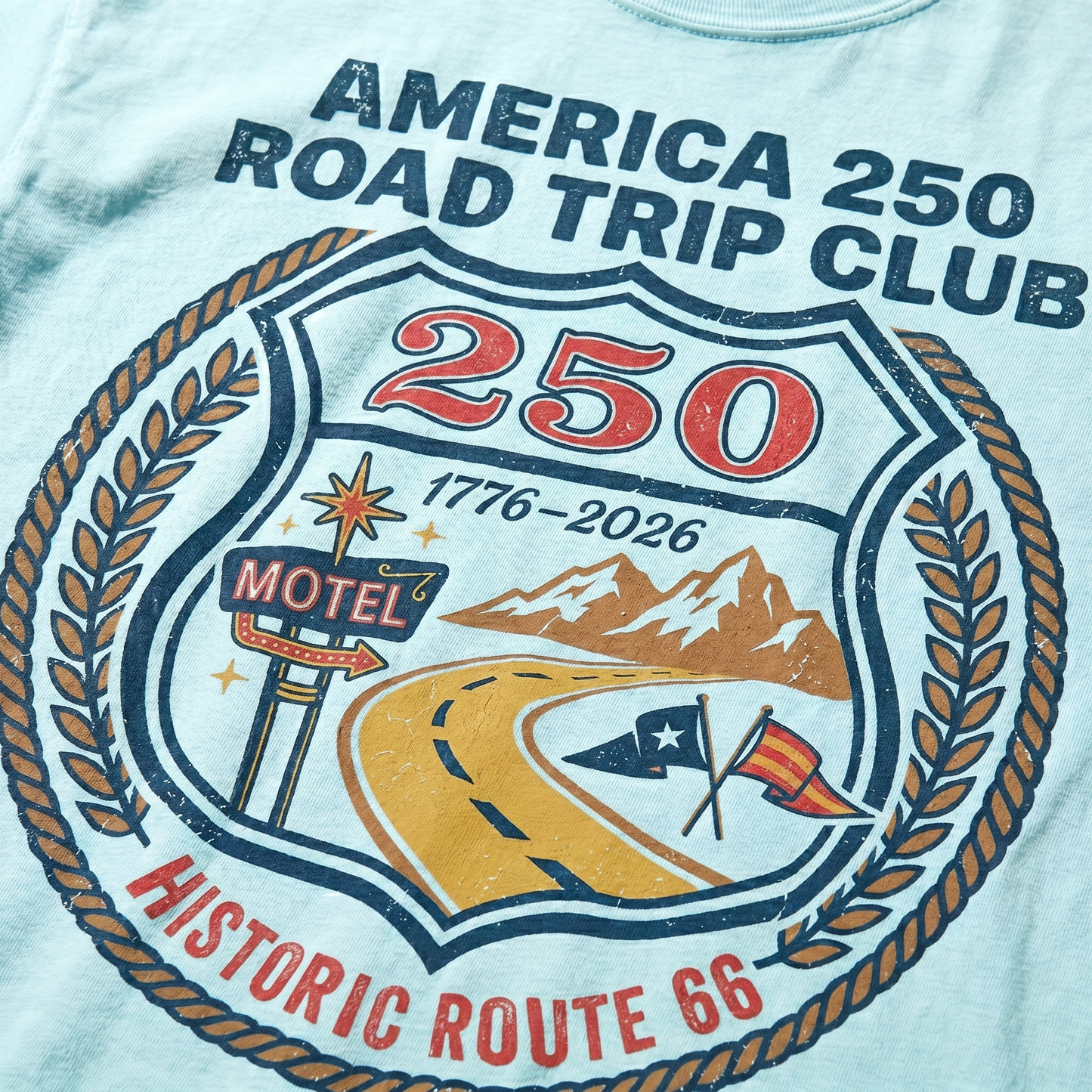 America 250 Road Trip Club Route 66 Graphic Tee