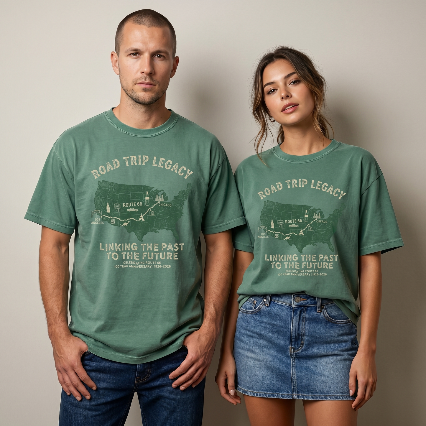Road Trip Legacy Route 66 Centennial Graphic Tee