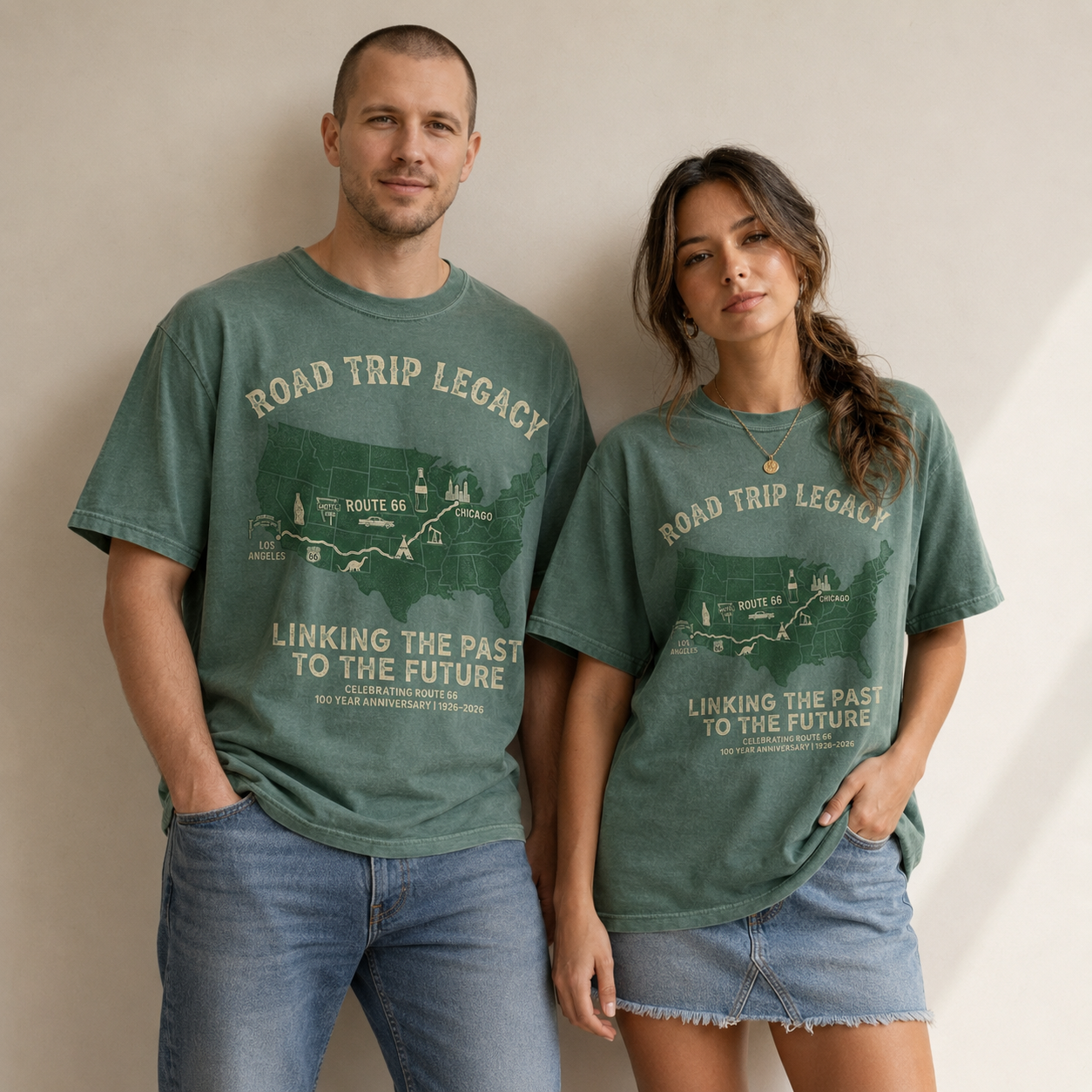 Road Trip Legacy Route 66 Centennial Graphic Tee