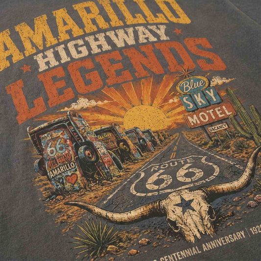 Amarillo Highway Legends Route 66 Graphic Tee