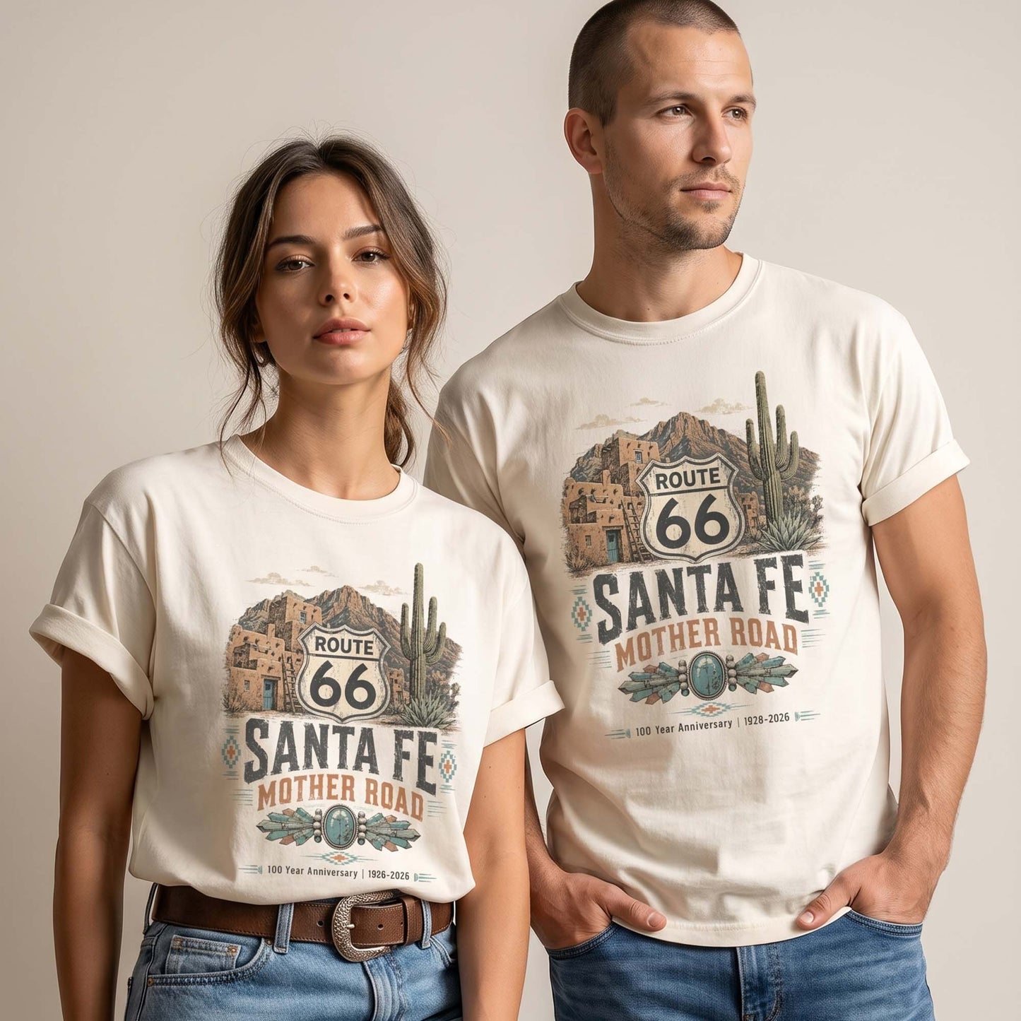 Santa Fe Mother Road Route 66 Graphic Tee
