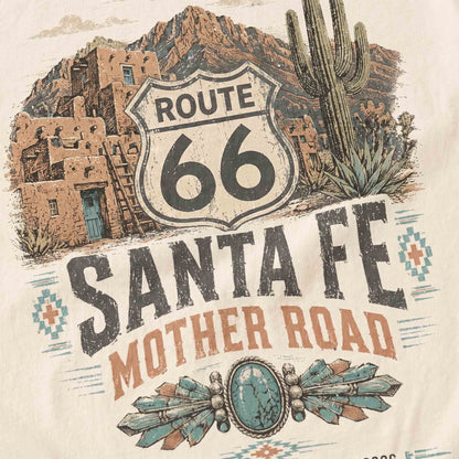 Santa Fe Mother Road Route 66 Graphic Tee