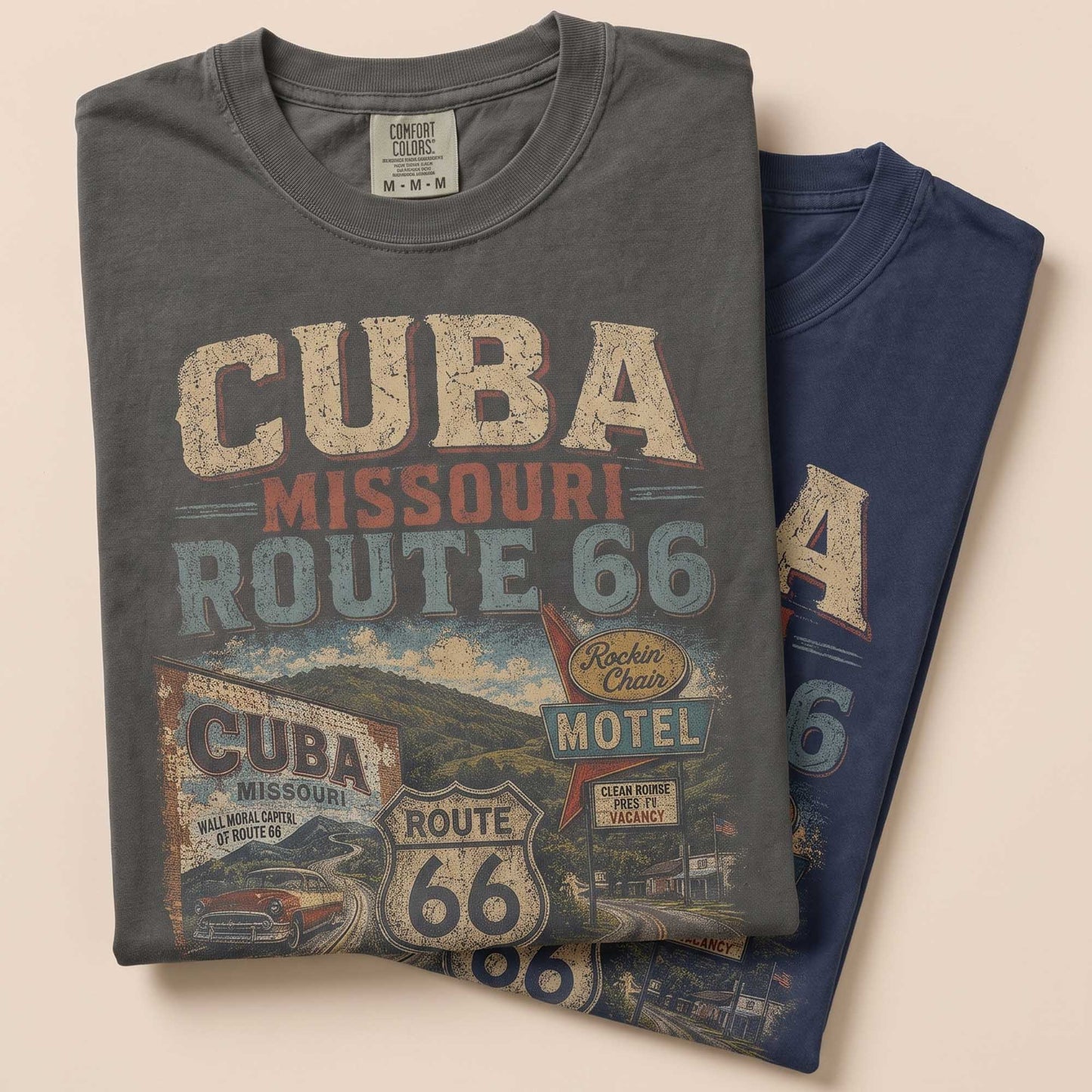 Cuba Missouri Route 66 Graphic Tee | Vintage Mother Road Travel Shirt