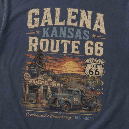 Galena Kansas Route 66 Graphic Tee | Vintage Mother Road Travel Shirt