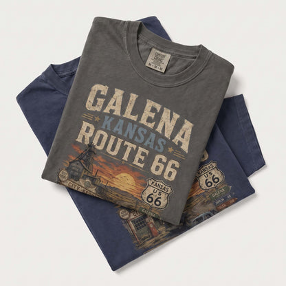 Galena Kansas Route 66 Graphic Tee | Vintage Mother Road Travel Shirt