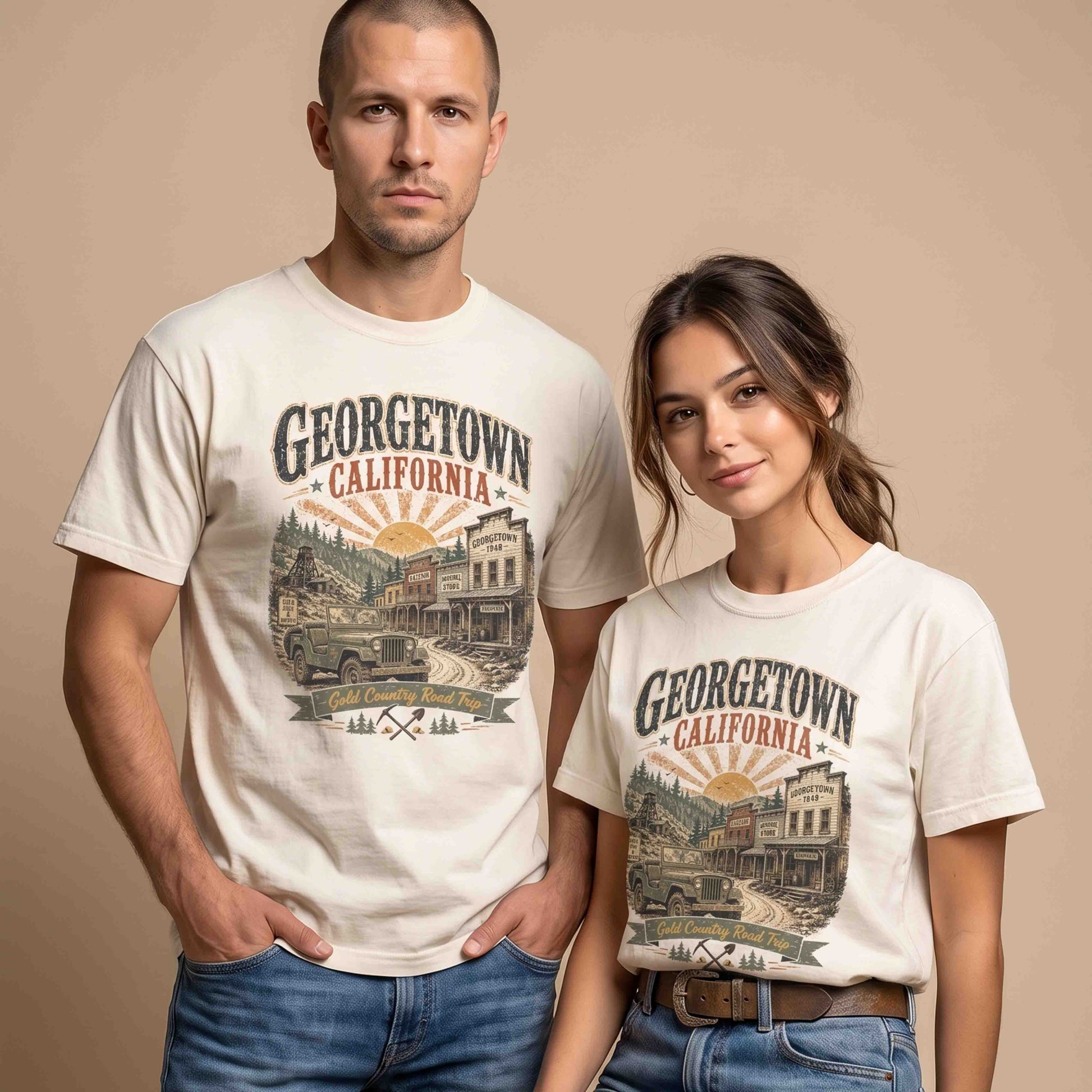 Ivory Georgetown California vintage Gold Country graphic T-shirt