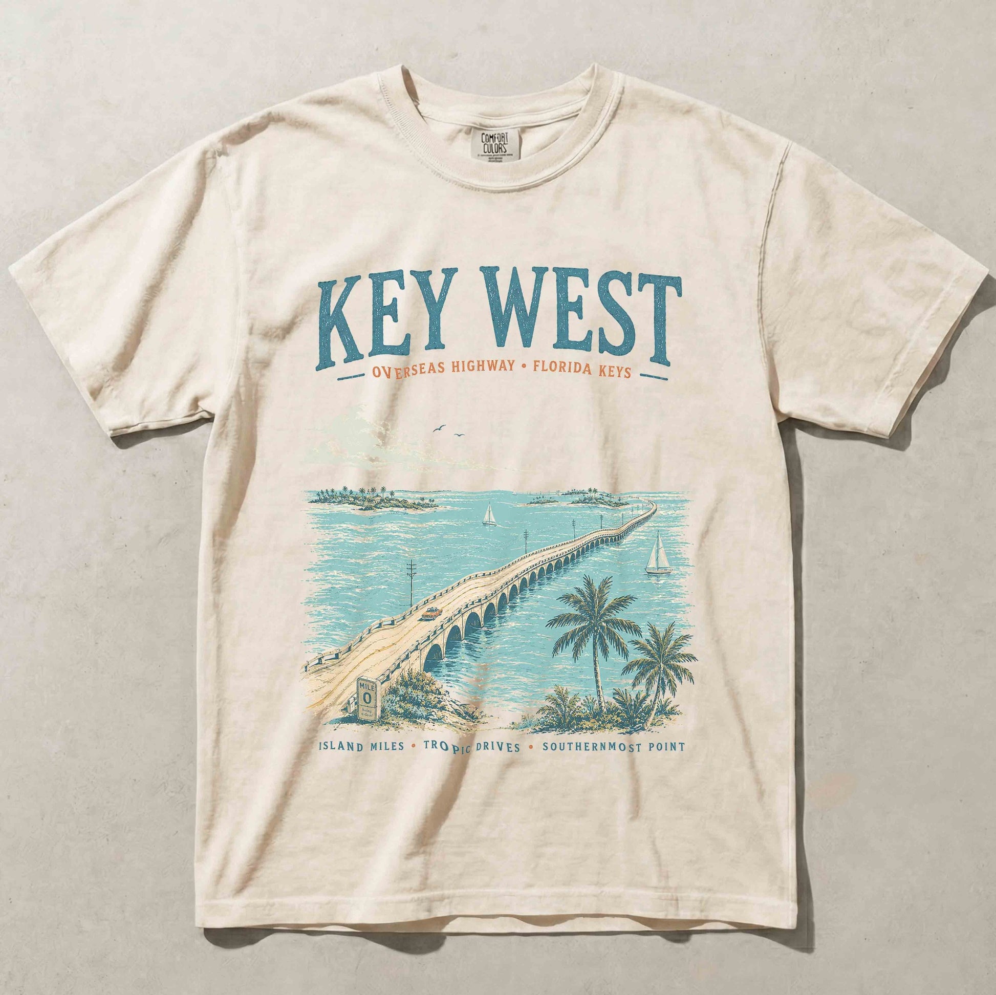 Key West Florida Keys graphic tee in Ivory by Being is Good