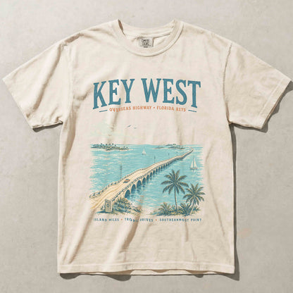 Key West Florida Keys graphic tee in Ivory by Being is Good
