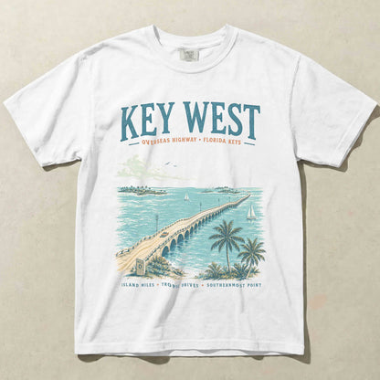 Key West Florida Keys graphic tee in White by Being is Good
