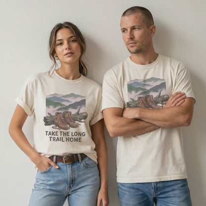 Take the Long Trail Home Comfort Colors Hiking Graphic Tee