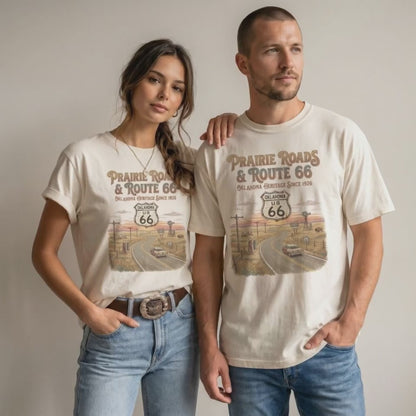 Prairie Roads Route 66 Oklahoma Tee